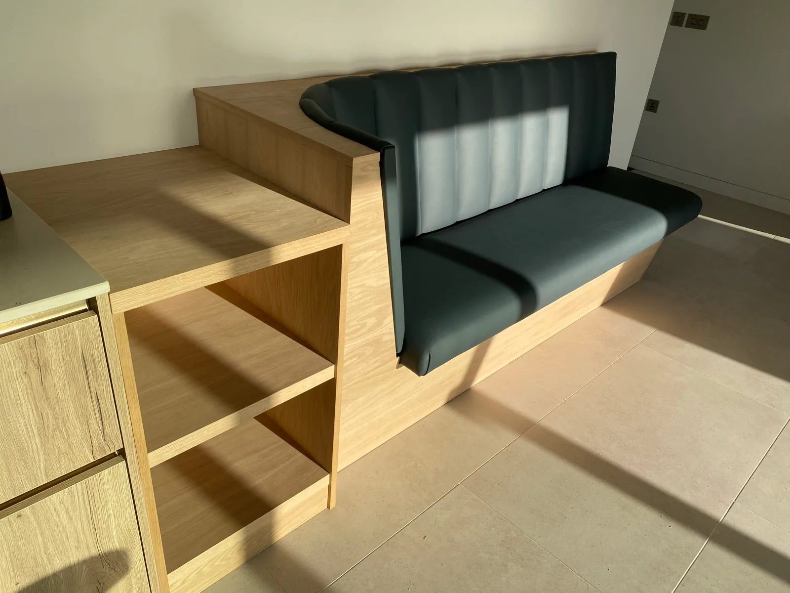 Bespoke oak bench seating