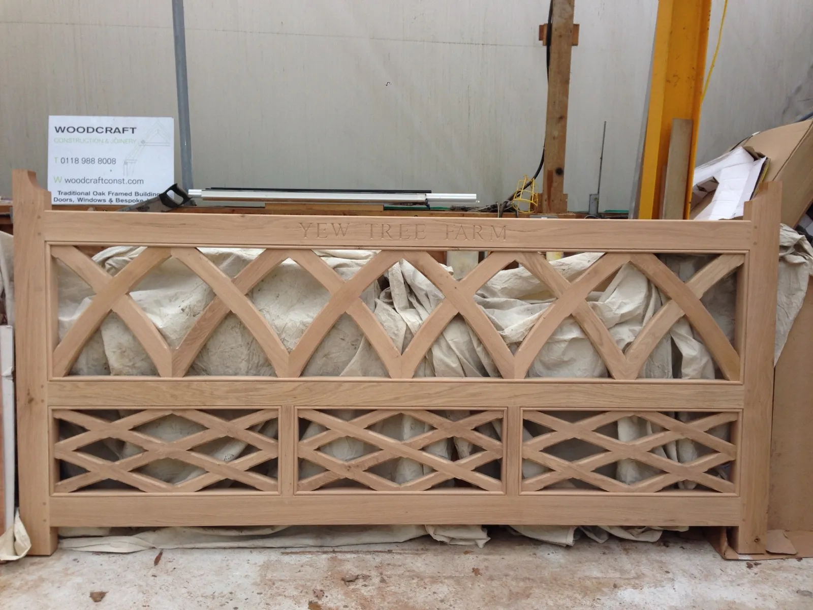 Bespoke oak joinery panel