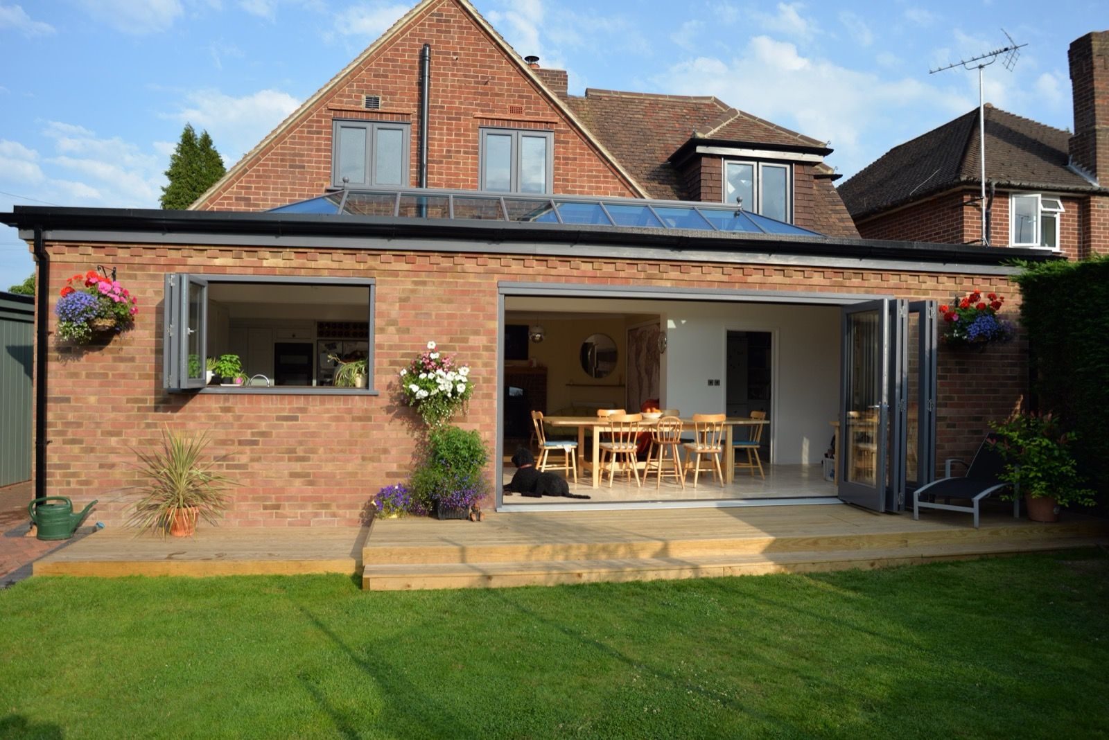 Flat roof extension roof lantern