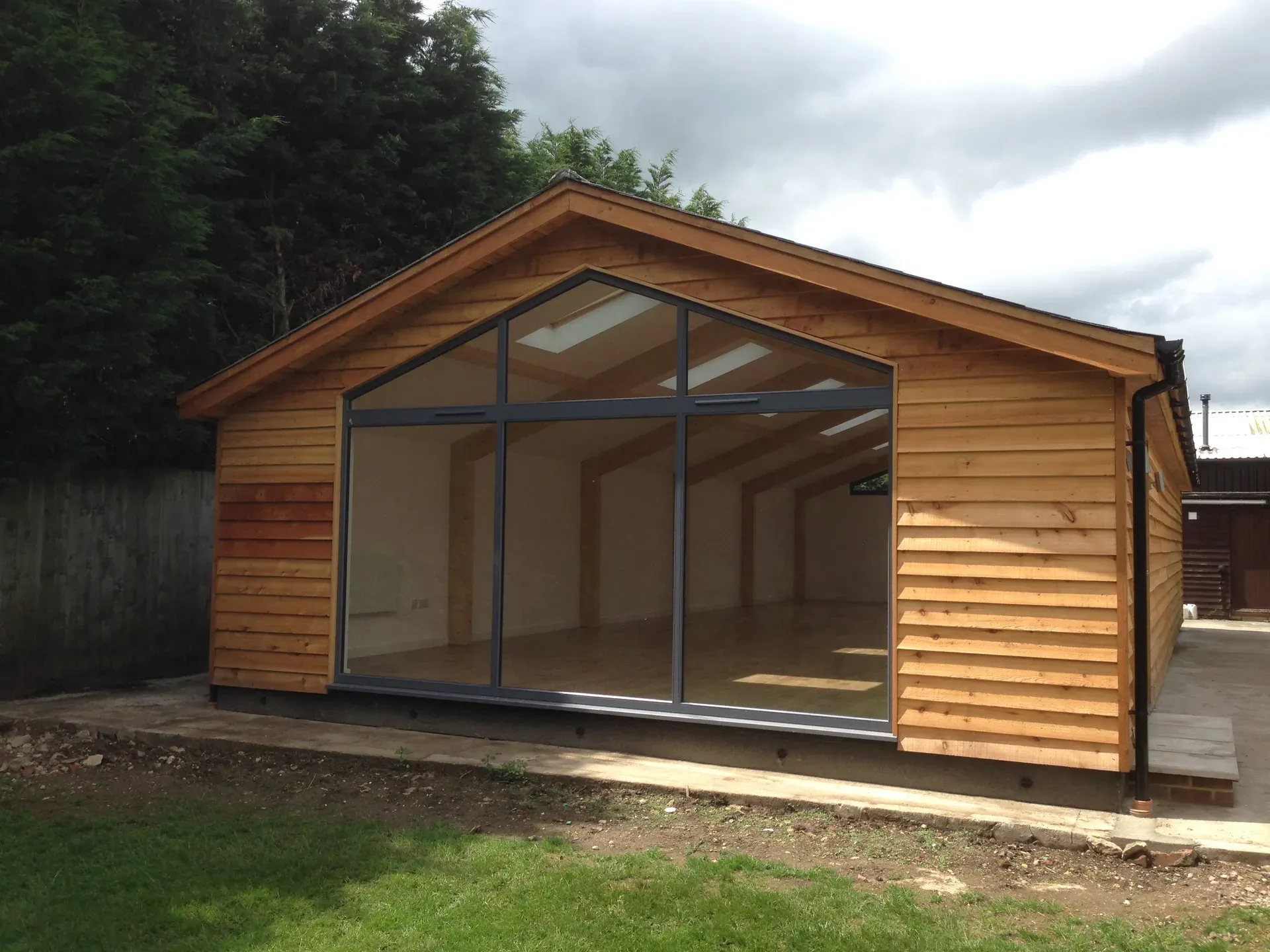 Contemporary oak framed garden office