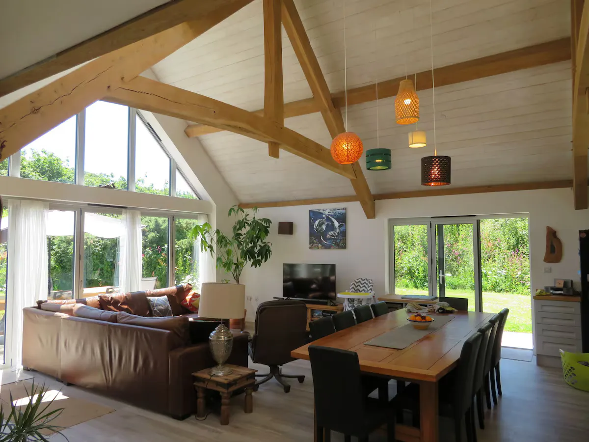 Dining area open to the living space