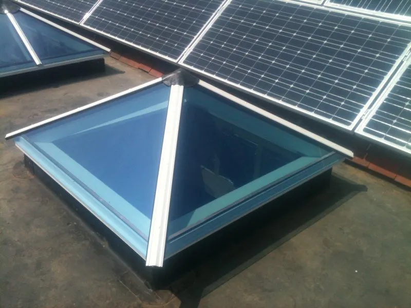 Glass roof lantern exterior