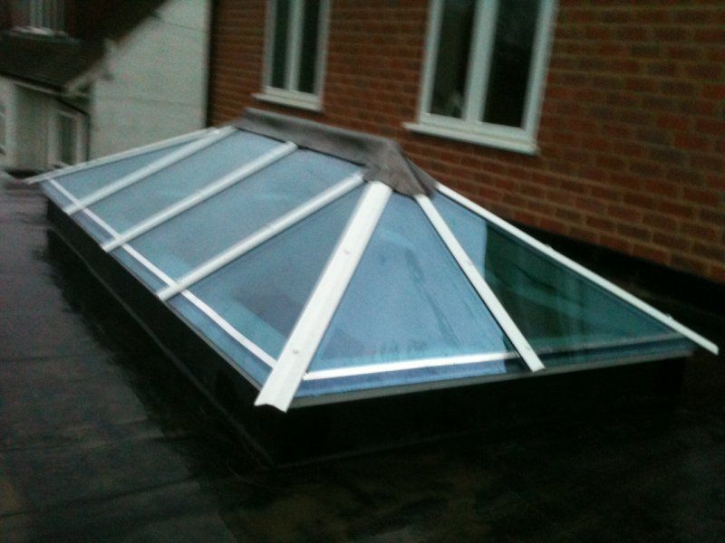 Glass roof lantern exterior