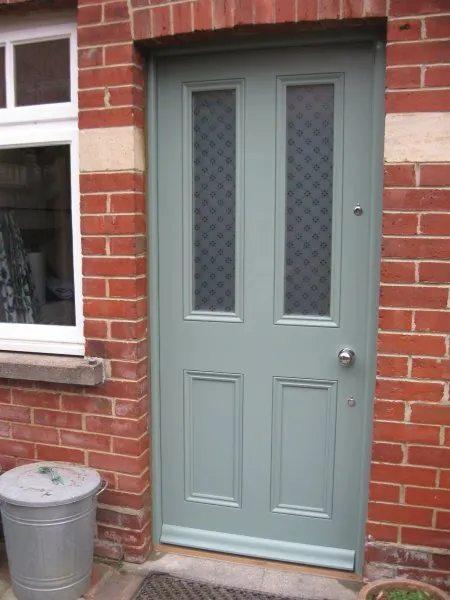 Grey painted front door