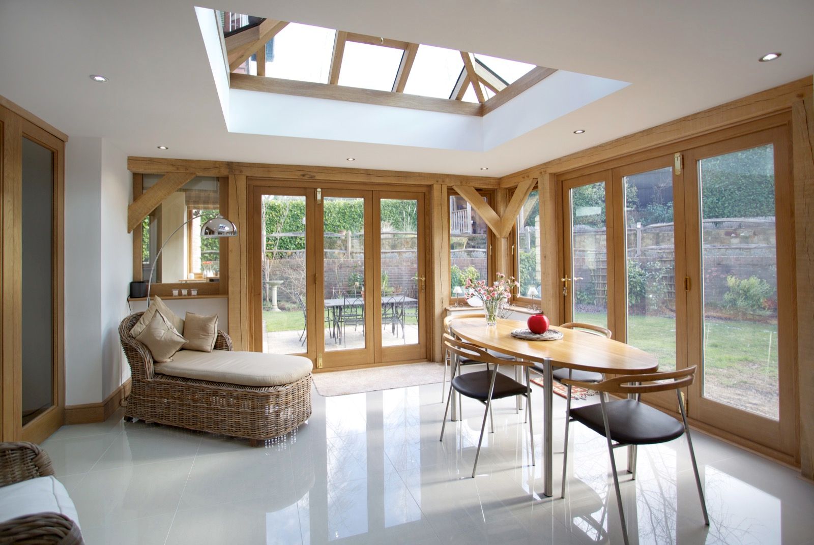 Oak roof lantern kitchen diner