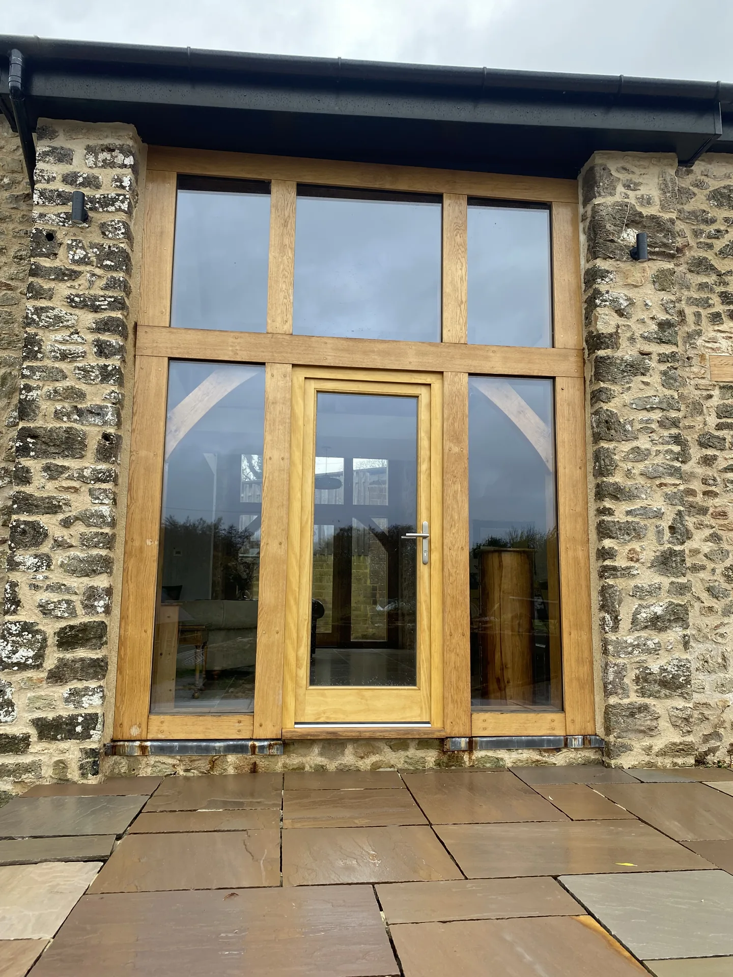 Oak framed casement windows