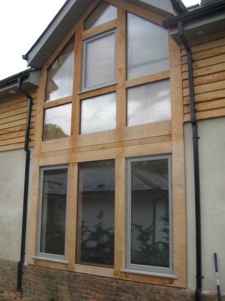 Oak framed corner glazing