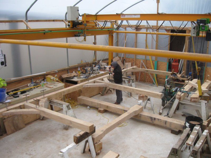 Oak framed extension construction