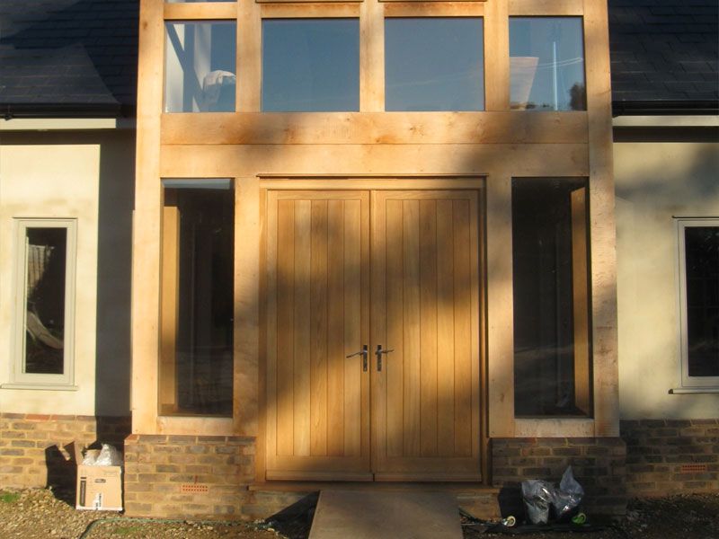 Oak framed extension glazed
