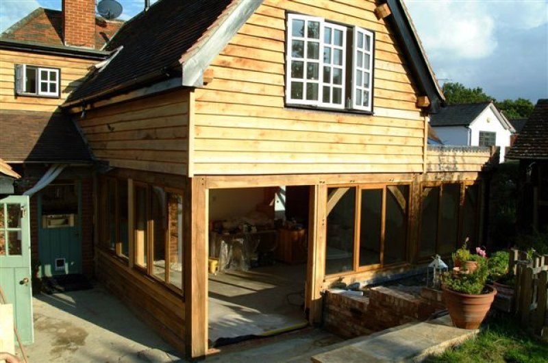 Oak framed extension two storey