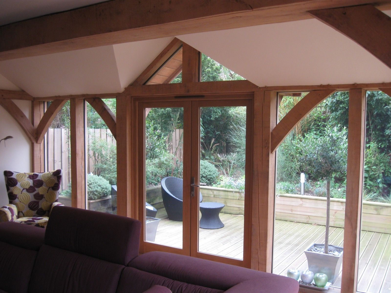 Oak framed french doors garden room