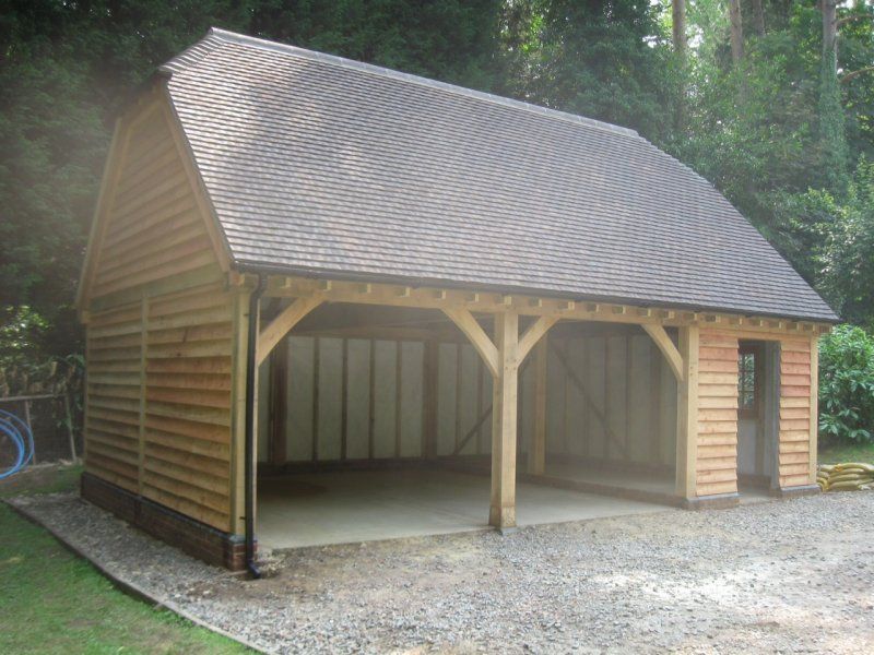 Oak framed garage 3 bay