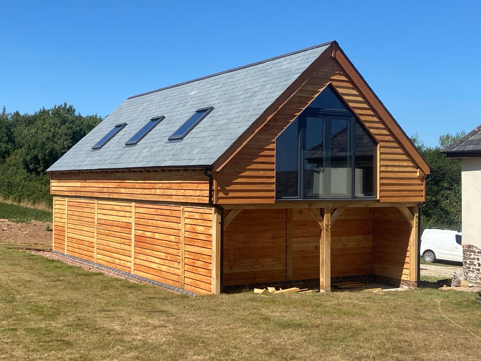 Oak framed garage room above
