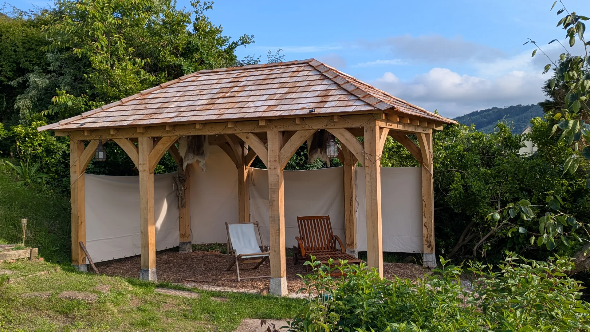 Oak framed garden gazebo