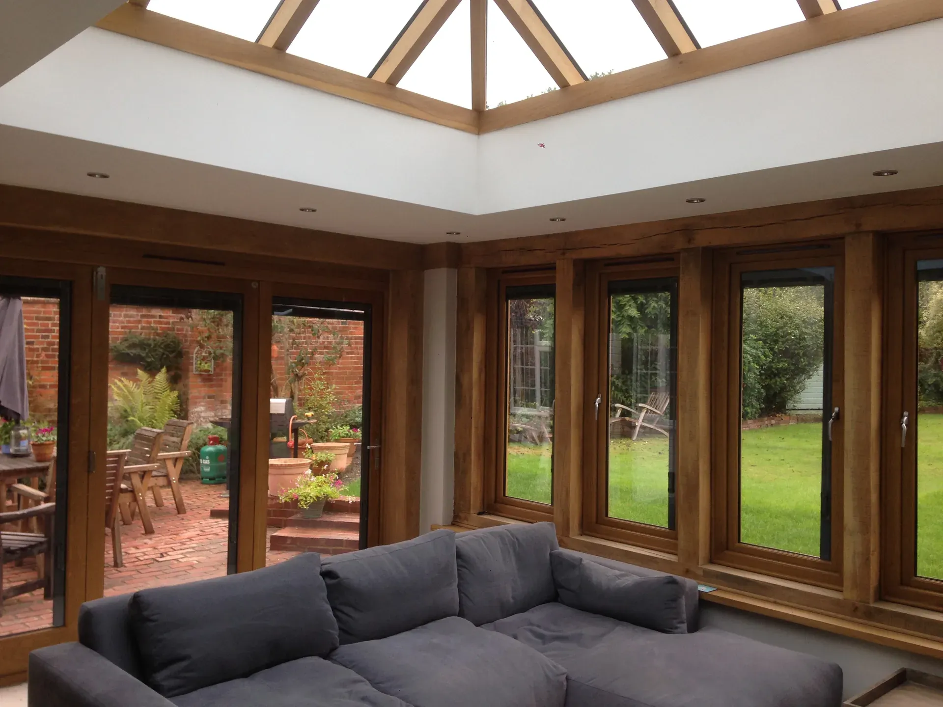 Oak framed garden room roof lantern