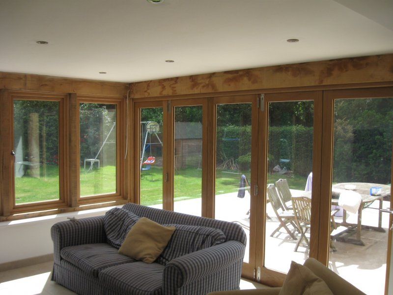 Oak framed garden room windows