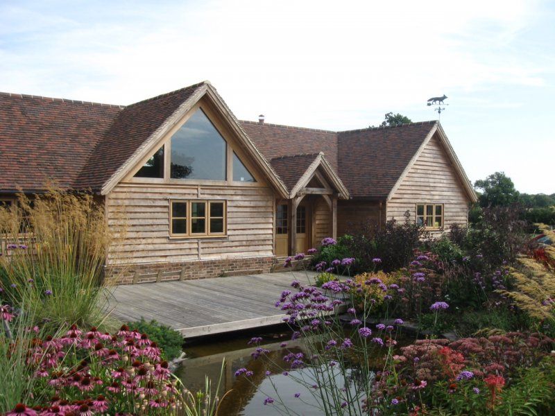 Oak framed house windows