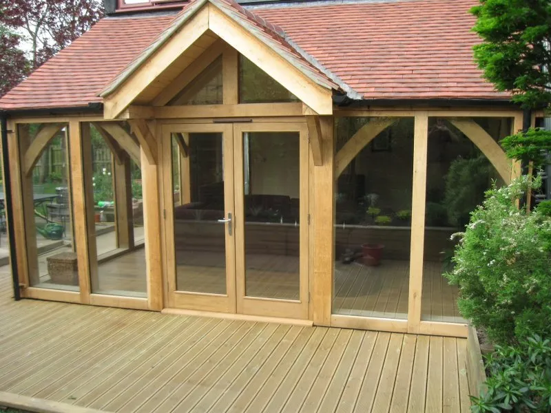 Oak framed orangery exterior