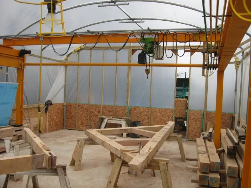 Oak framed trusses construction