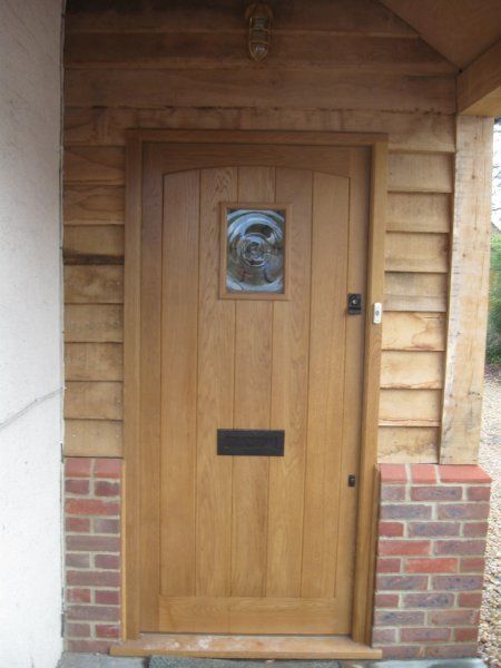 Oak front door glazed