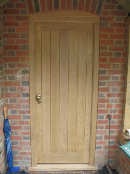 Oak ledged front door