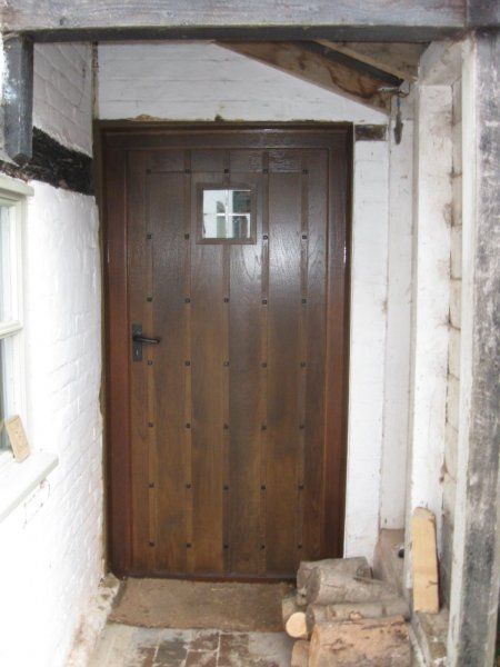 Oak ledged plank door
