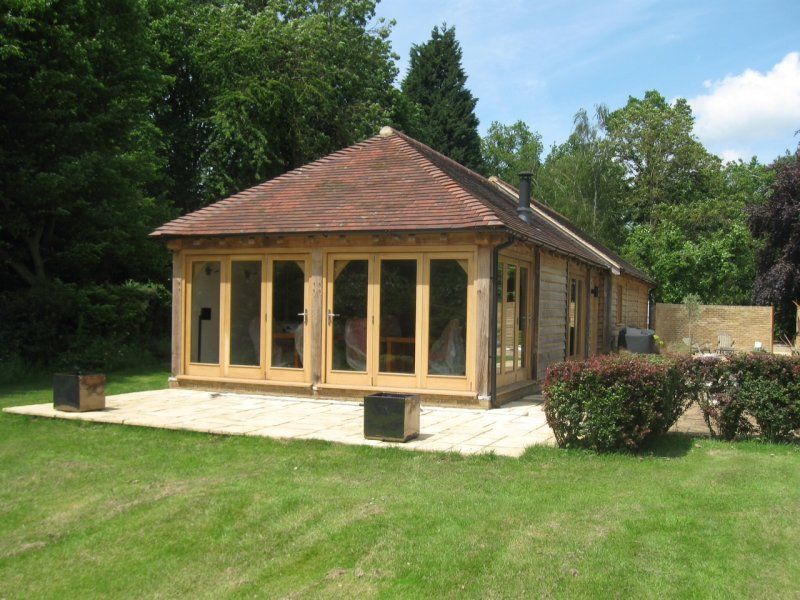 Oak orangery windows exterior