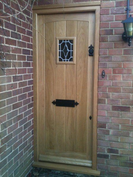 Oak plank door iron furniture
