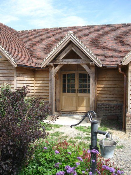Oak porch door