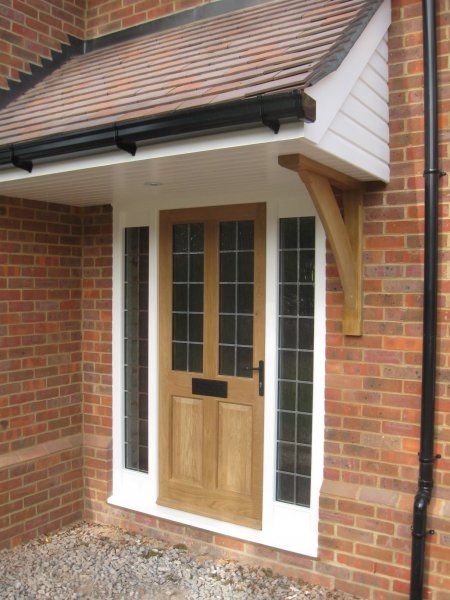 Oak porch glazed door
