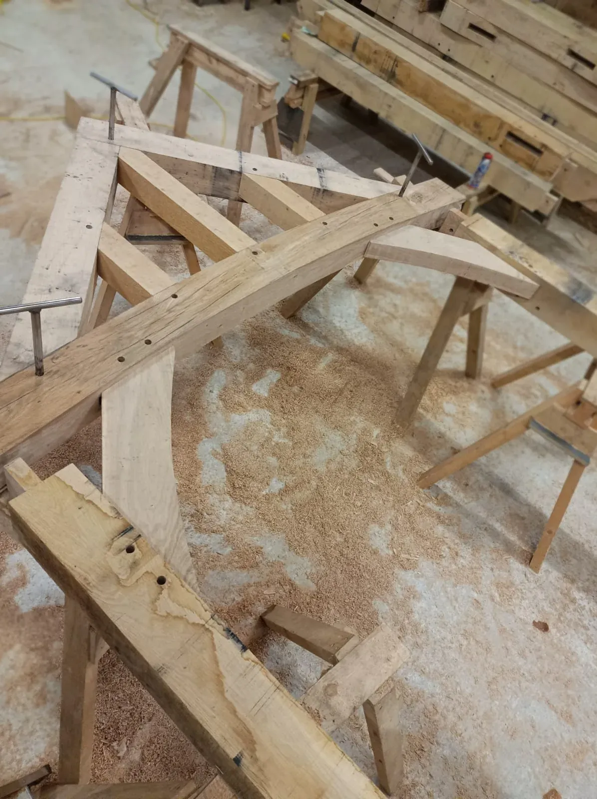 Oak roof frame construction
