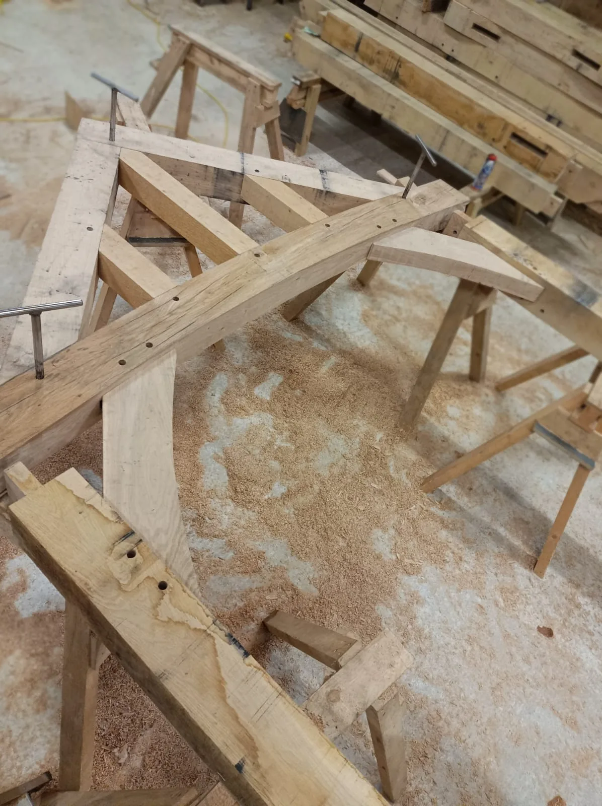 Oak roof frame construction