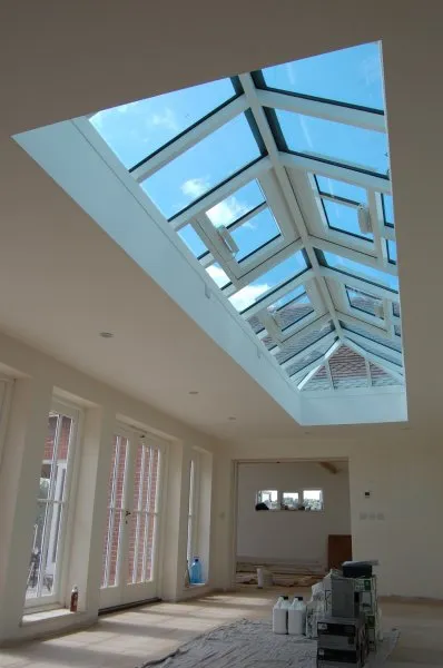 Oak roof lantern interior