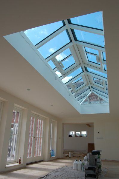 Oak roof lantern interior