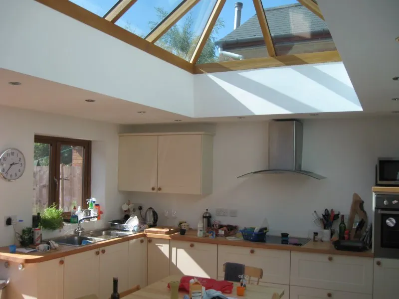 Oak roof lantern kitchen