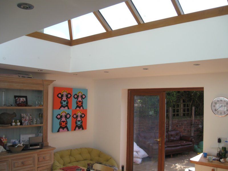 Oak roof lantern orangery interior