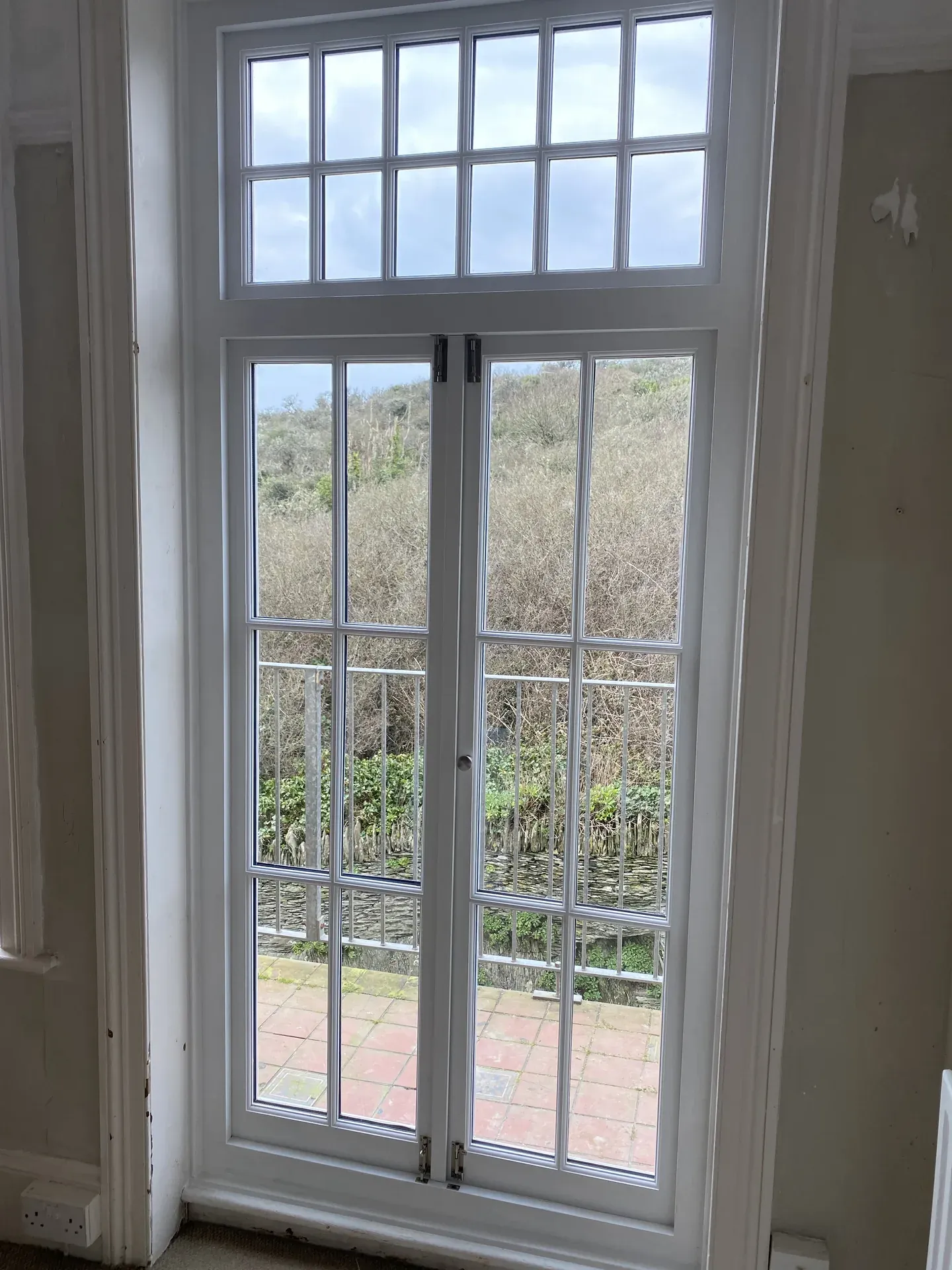 Timber casement window interior