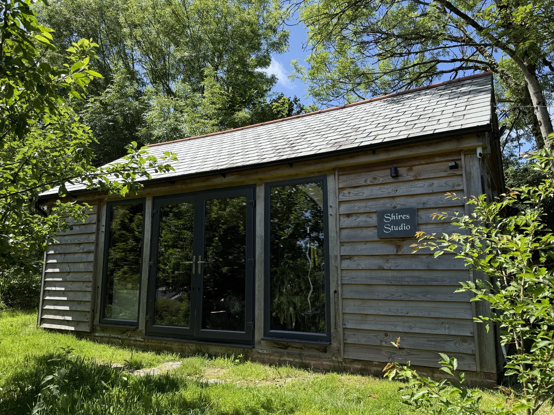 Timber clad garden office