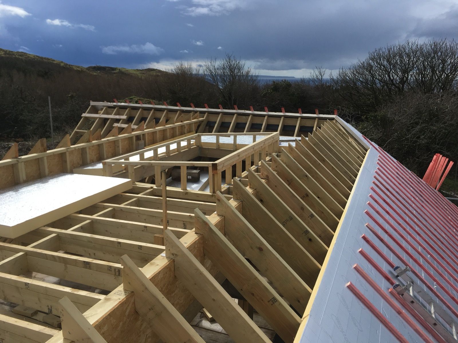 Timber cut roof rafters