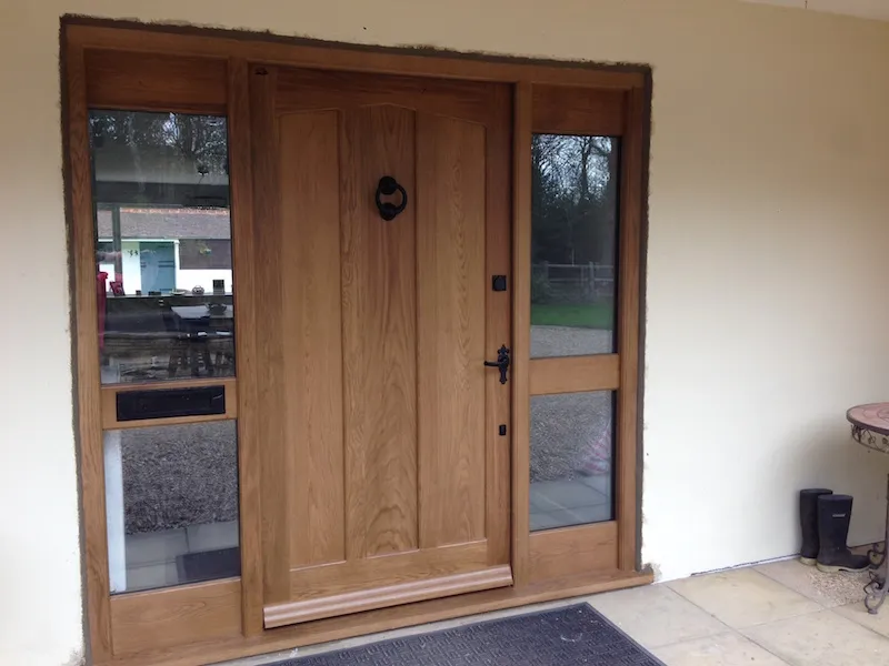 Traditional oak front door